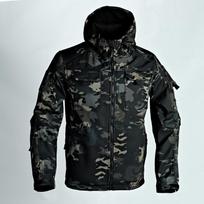Fall And Winter Padded And Thickened Windbreaker Sharkskin Soft Shell Tactical Jacket Outdoor Warm Tactical Jacket L šalta juoda spalva