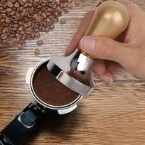Flat Base Aluminum Coffee Tamper Gold Color Espresso Tamper Handheld Coffee Tamper  Espresso Making