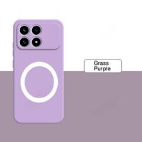 Original Skin Feel Liquid Silicone Car Magnetic Holder Case for Poco M8 X7 X6 F8 Pro F8 Ultra Camera Protector Anti-drop Cover Poco F8 Pro smėlis
