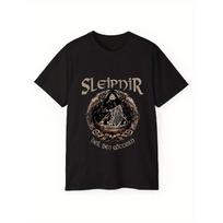 Men'S Norse Viking T-Shirt | 100% Norse Rune & Sleipnir Horse Print - Viking Ship & Yggdrasil Tree Design - Breathable All-Season Casual Tee for S juoda