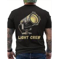 T-Shirt for Male Lighting Designers & Stage Lighting Technicians - 100% Crew Neck Short Sleeve Featuring a Back Print of a Light Switch & Dimmer S juoda