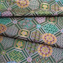 Mongolian Robe Fabric Chinese Style Ancient Costume Stage Fabric Tibetan Robe Decoration Seat Cushion Pillow Fabric 100x75cm