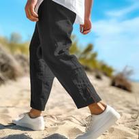 Men's Overalls Drawstring  Multi Pocket Casual Pants Hiking Pants Cotton Twill Pants L juoda