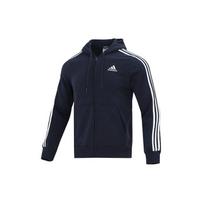 Adidas 3-Stripes Full Zip Hoodie Jacket Men Outerwear Collegiate-Navy GK9053 S