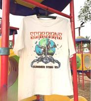 Rare! Scorpions Summer Sting T-shirt Tee Unisex summer cotton Men's Women top tee Short Sleeve Streetwear Casual Trendy Oversize S