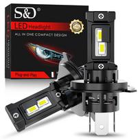 2Pcs Canbus H4 LED Headlight Bulbs High Low Beam 30000LM Car Motorcycle Lights 32Core CSP Led Lamps Auto Moto Headlamp Plug&Play 12V 6500K White H4/9003/HB2 Hi/Lo