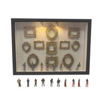 DIY Mini Museum Silhouette Box with Small Frames Figure Personalized Photo Shadow Box Family Memory Display Case Decoration juoda