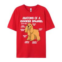 Graphic Tee Anatomy Of A Cocker Spaniel Simple Style T Shirt Cotton Tops Shirts for Unisex Fashion T Shirt Unisex S