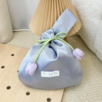 Tulip Satin Wristlet: Fresh & Simple Souvenir Bag for Chinese Clothing 35x27x26cm