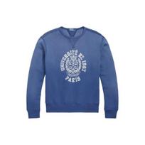Polo Ralph Lauren Fleece Graphic Sweatshirt Crew Neck Logo Print Embroidery Slim Fit Long Sleeve Men sweatshirt Navy-Blue MNPOKNI16823-562 2XL