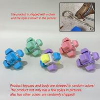 Six Sided Fidget Clicker Keyboard Keychain Portable 6-key Anti-stress Keyboard Sensory Fidgets Decompression Toy For Adults Gift