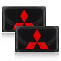 3D Logo Epoxy Resin Short Car Stickers Body Decor Decal for Mitsubishi Outlander I200 Pajero Eclipse ASX Lancer Space Delica Ex