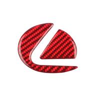 Carbon Fiber Car Steering Wheel Emblem Stickers Accessories For Lexus GS IS LS500h ES260 ES300h RX350h NX260 UX260 LM LC RZ450e
