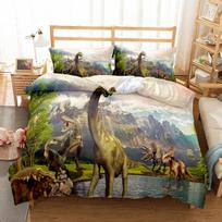 Pasaulio dinozaurai Vaikų antklodės užvalkalų rinkinys ES vienvietis dvivietis karališko dydžio JAV vienvietis pilnas karališko dydžio Patalių rinkinys 155x200cm