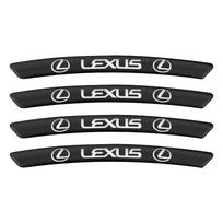 4pcs Aluminum Car Styling Wheel Rims Racing Stickers Badge Decor For Lexus LS LC RZ IS350 ES300 GS350 CT200h GX460 LX570 RX500h juoda