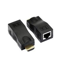 SinLoon HDMI HDMI į HDMI CAT LAN Ethernet adapteris prailgintuvas, RJ45, siųstuvas/imtuvas, TX/RX, 4K2K, 1080P, 3D, 5E/6 juoda
