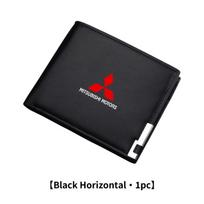 Men's Slim RFID Blocking Wallet Multi-Compartment Card Holder for Mitsubishi Outlander ASX Pajero Sport juoda