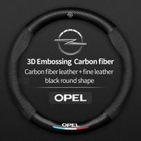 For Opel OPCline ASTRA CORSA INSIGNIA MOKKA VECTRA GTC Tigra Carbon fiber Leather Car Steering Wheel Cover Anti-Slip Accessories