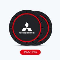 2pcs Car Cup Pad Silicone Water Coaster Drink Cup Non-slip Mat For Mitsubishi Lancer ASX Pajero Mirage Attrage Xpander Outlander