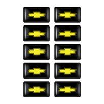 10Pcs  3D Epoxy Resin Emblem Car Interior Stickers For Chevrolet Cruze Captiva Sonic Spark Trax Malibu Orlando Car Accessories
