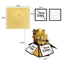 Fashion paper 3D Pops-up Bouquet Bouquet Flower Floral Box Paper Flowers Folding Greeting Card Birthday Wedding
