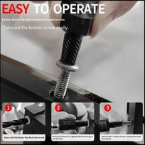 10Pcs Screw Extractor Carbon Steel Damaged Screw Remover Set Metal Easy Out Drill Bits Bolt Stud Multi-Spline Screw Extractor one size