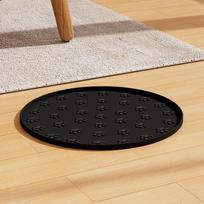 Round silicone pet pad, footprint cat and dog slow food mat dog food non-slip leak-proof and spill-proof pad, slow food licking mat juoda