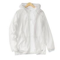 Sun Protection Clothes Solid Color Ultra-thin Breathable Long Sleeves Loose Anti-UV Cardigan Summer Outdoor Sports Fishing Hooded Coat Men Clothing 3XL balta