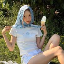 Vivi Dot Hair Bandana / See-through Polka Dot Square Kerchief Scarf Bandana