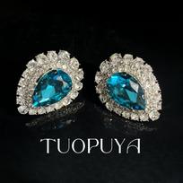 Luxurious Water Drop Rhinestone Pave Earrings