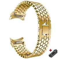 Nerūdijančio plieno apyrankė be tarpų, skirta Samsung galaxy laikrodžiui 6 5pro 4 Classic 47mm 43mm 42mm 46mm 45mm 40 44mm greitai pritvirtinama Starlight apyrankė metalinis laikrodžio dirželis For Galaxy watch6 40 auksas