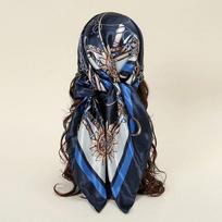 Hip Hopo Hidžabo Skara Moterims Spausdinta Kaklaskarė Foulard Kvadratinės Satino Šilkinės Skaros Šaliai Ir Apklotai Ponios Kašmyro Bandana 2024 90x90cm