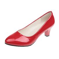 Women Pumps Nude Shallow Mouth Women Shoes New Office Work Wedding Party Shoes Ladies Low Heel Shoes Summer Heels Woeman 35 raudona