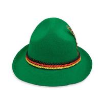 Western Feather Decors Felt Octoberfest Hat German Carnivals Party Accessory žalia