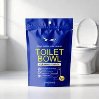 Toilet Foaming Powder - Fizzy Cleaner for Removing Yellow Stains & Odors - Long-Lasting Fresh Scent for Bathroom 240g blue