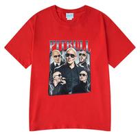 2025 New Style Tops Rapper Pitbull Graphic T Shirts Unisex Women Clothing Fashion Hip Hop Short Sleeves Oversized O-Neck Streetwear S