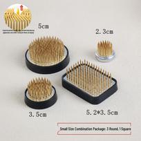 Copper Needle Kenzan Flower Arranging Tool: Oriental Flower Stem Fixing Base Holder for Gardening Essentials.