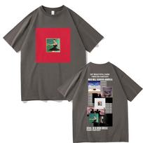 Rapper Kanye West My Beautiful Dark Twisted Fantasy Cover Tshirt Donda The College Dropout Tshirts Unisex Hip Hop Vintage T Shirt S