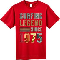 Vintage Summer Unisex T Shirt Surfing Legend Since 1975 Short Sleeve Solid Color O Neck Tee Shirt Hiphop Cheap Tshirt Bigger Size S