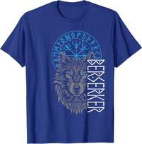 Norse Myth Compass Rune Wolf Nordic Warrior Berserker TShirt 100 Cotton ONeck Short Sleeve Summer Casual Unisexs Tshirt S