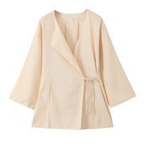 Spring European & American Style Kimono Cross Jacket with Casual Pants Medium
