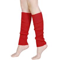 Halloween Costume Neon Ribbed Leg Warmers Y2K Harajuku Lolita Leg Warmer Party Sports Yoga Japanese Leg Covers Boot Socks One Size raudona