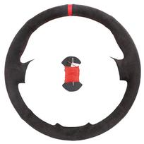 ized Car Steering Wheel Cover For BMW E60 E61 530d 545i 550i E63 E64 630i 645Ci 650i 2003-2010 Suede Leather Steering Wrap Red thead