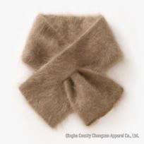 Royal Plush Knit Pure Cashmere Cross Scarf – Autumn Winter Korean Style Neck Warmer for Parent-Child or Couple.