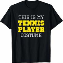 This Is My Tennis Player Costume Halloween Lazy Easy T-Shirt S įvairiaspalvis