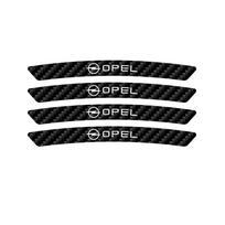 4Pcs For Opel OPC Astra K Vectra Corsa Zafira Insignia Mokka Carbon Fiber Car Wheel Tire Hub Rim Badge Sticker Auto Accessories