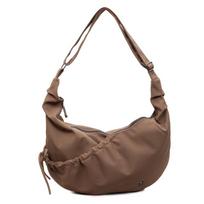 Fashion Soft Nylon Commuting Women's Bag Dumpling Shape Casual Shoulder Bag Korean Style Lightweight Crossbody Bag For Lady Girl kava