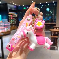 Cartoon Cute Pony Unicorn Keychain Exquisite Doll Couple Bag Pendant Car Key Chain Small Gift large