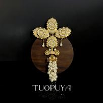 Luxurious Retro Pearl Brooch with Grand Design.