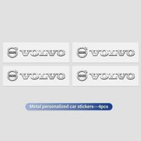 For  Volvo Rdesign AWD C30 C70 S40 S60 S70 S80 S90 V40 V50 V6 3D Metal Emblem Sticker Car Interior Decoration Decals Accessories